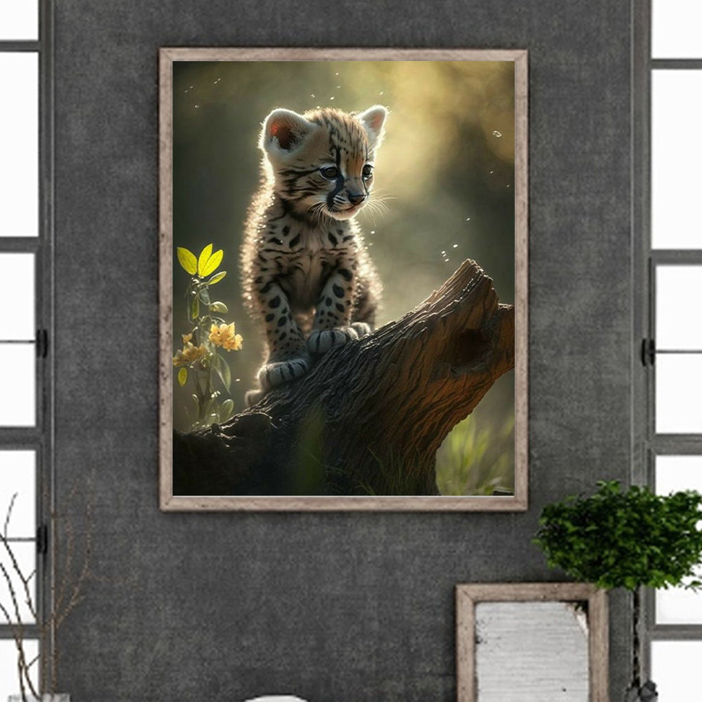Little Cheetah - Full Square Drill Diamond Painting 40*50CM