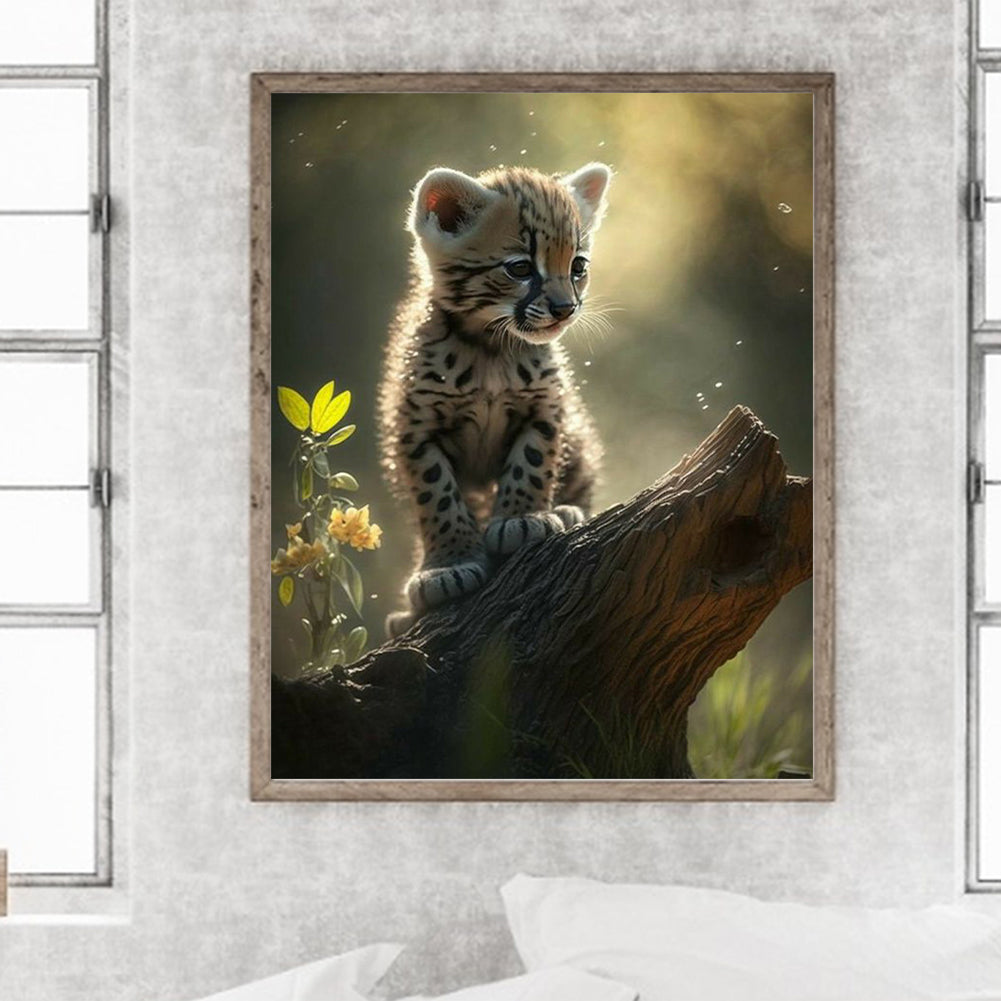 Little Cheetah - Full Square Drill Diamond Painting 40*50CM