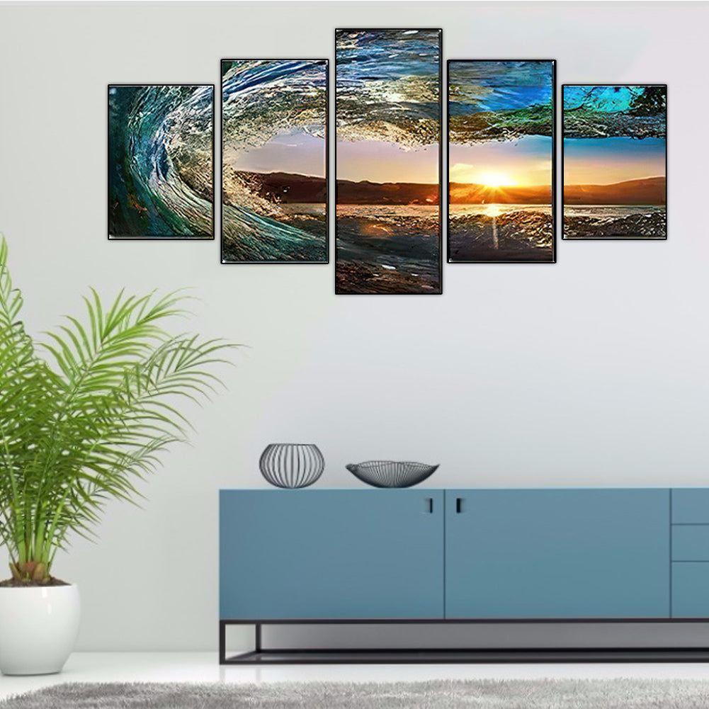 The Waves - Full Round Drill Diamond Painting 80*40CM
