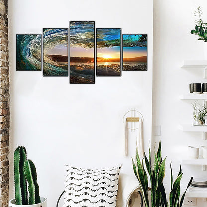 The Waves - Full Round Drill Diamond Painting 80*40CM