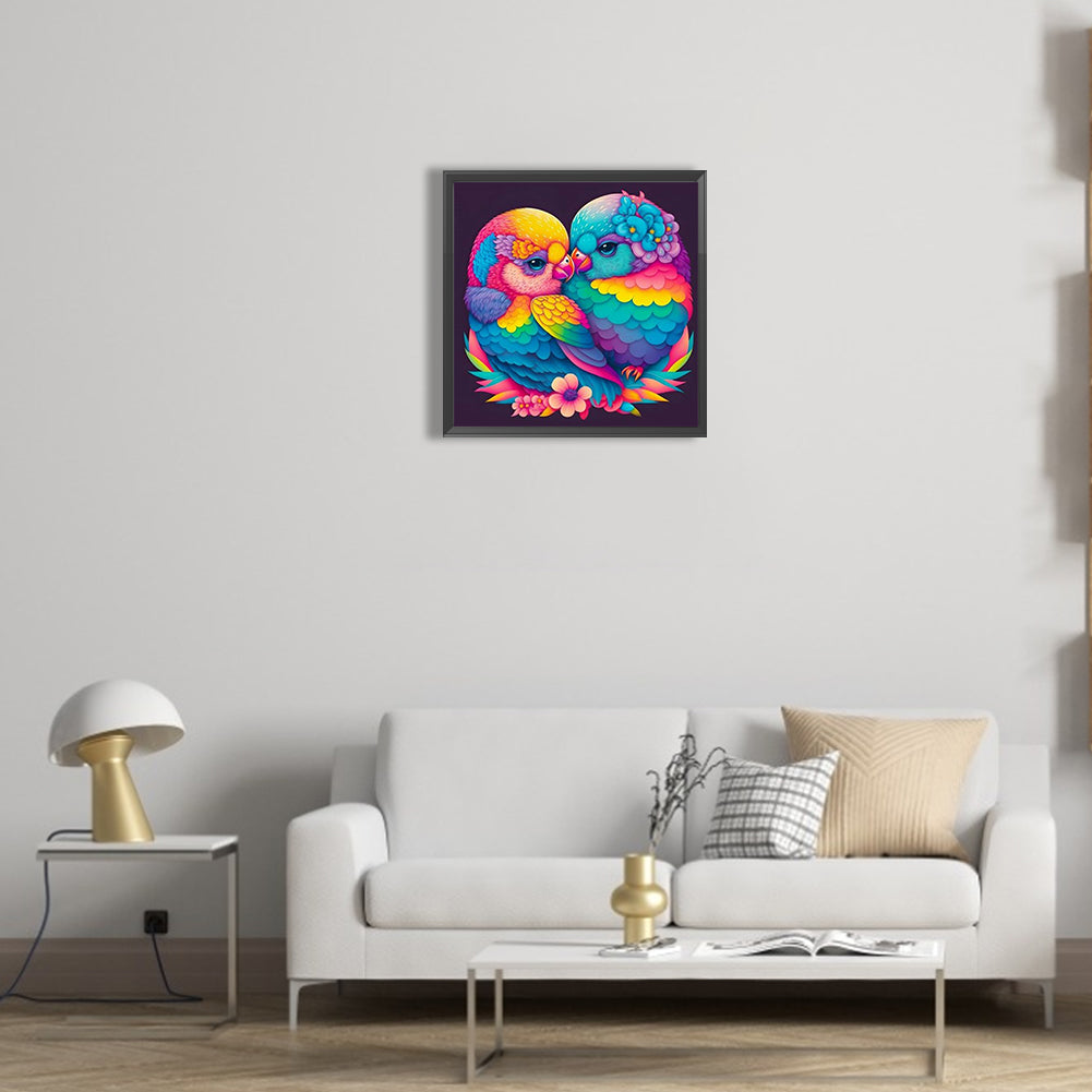 Colorful Parrot - Full Round Drill Diamond Painting 30*30CM
