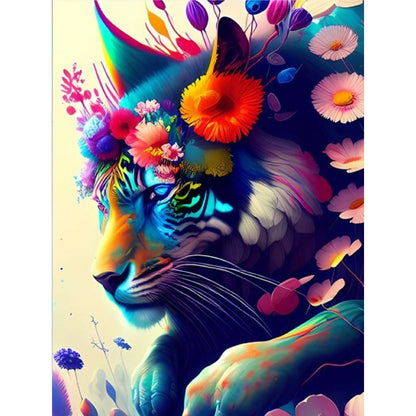 Colorful Wolf - Full Round Drill Diamond Painting 30*40CM