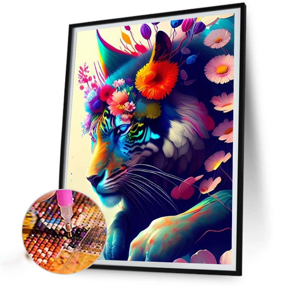 Colorful Wolf - Full Round Drill Diamond Painting 30*40CM