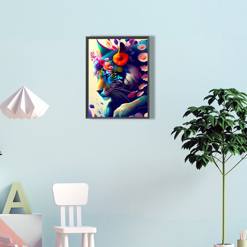 Colorful Wolf - Full Round Drill Diamond Painting 30*40CM