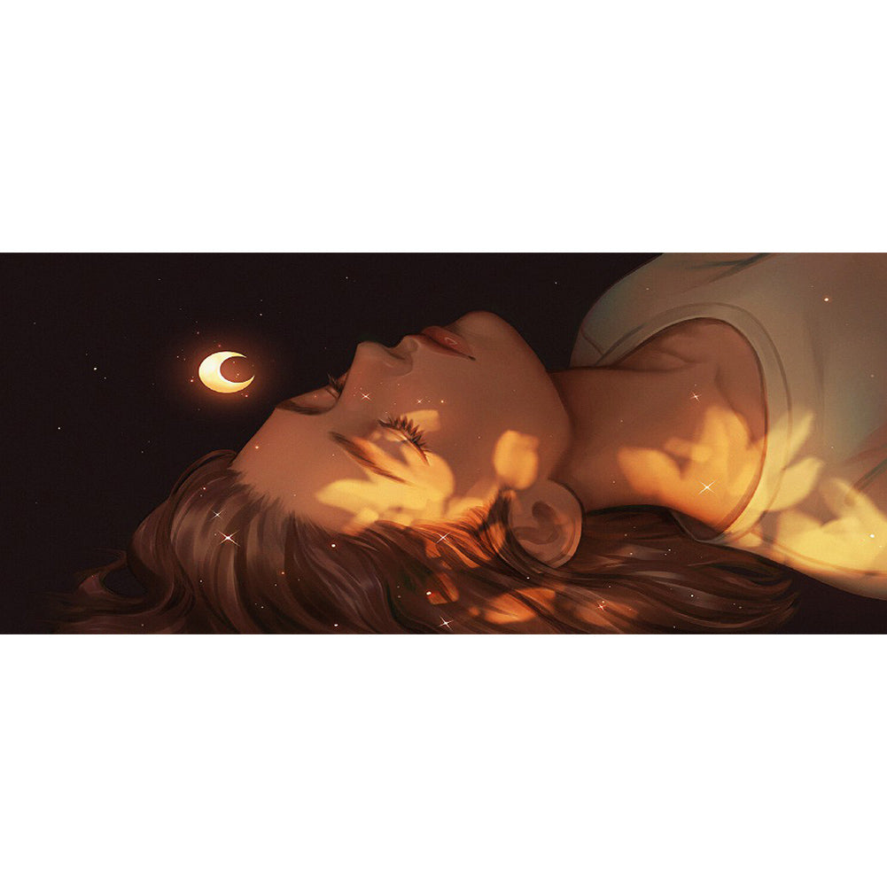 Sleeping Girl - Full Round Drill Diamond Painting 70*30CM