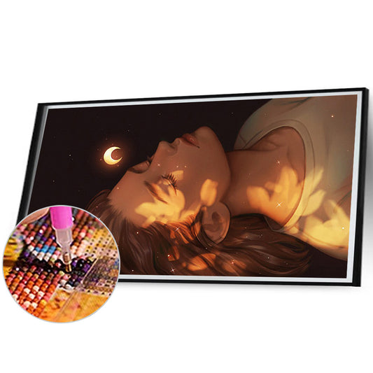 Sleeping Girl - Full Round Drill Diamond Painting 70*30CM