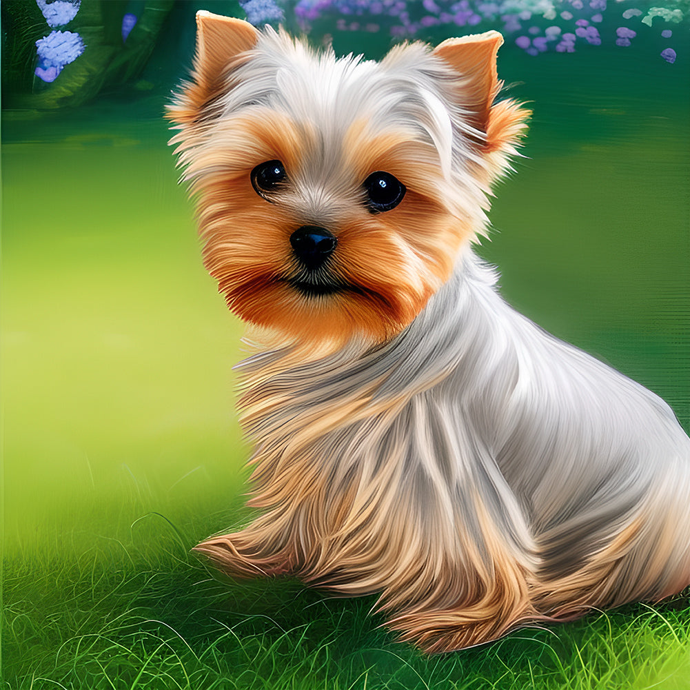 Yorkshire Terrier - Full Round Drill Diamond Painting 30*30CM