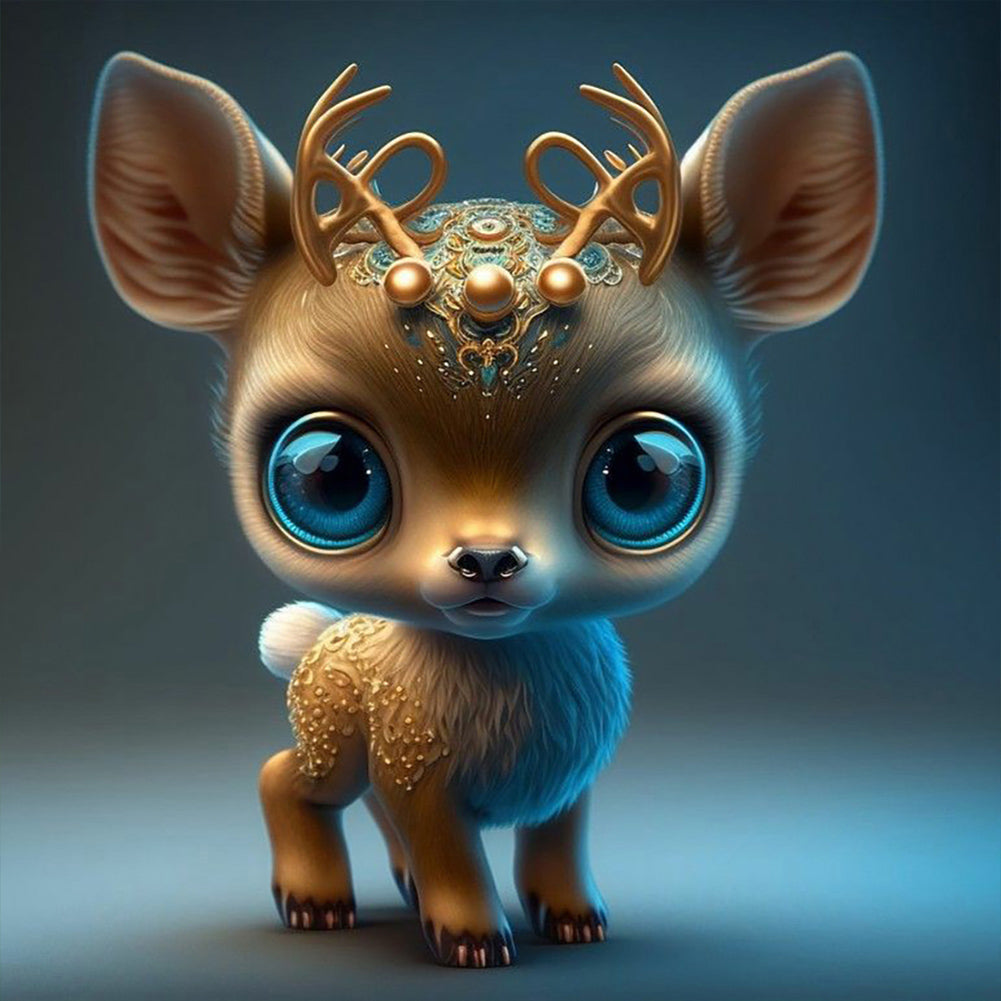 Deer - Full Round Drill Diamond Painting 30*30CM