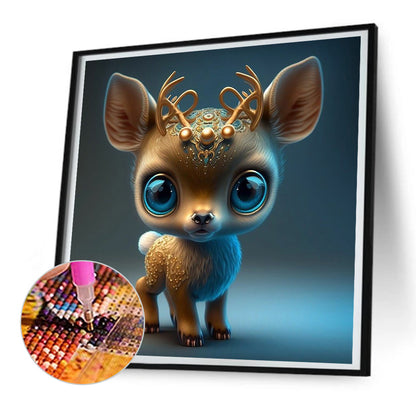 Deer - Full Round Drill Diamond Painting 30*30CM