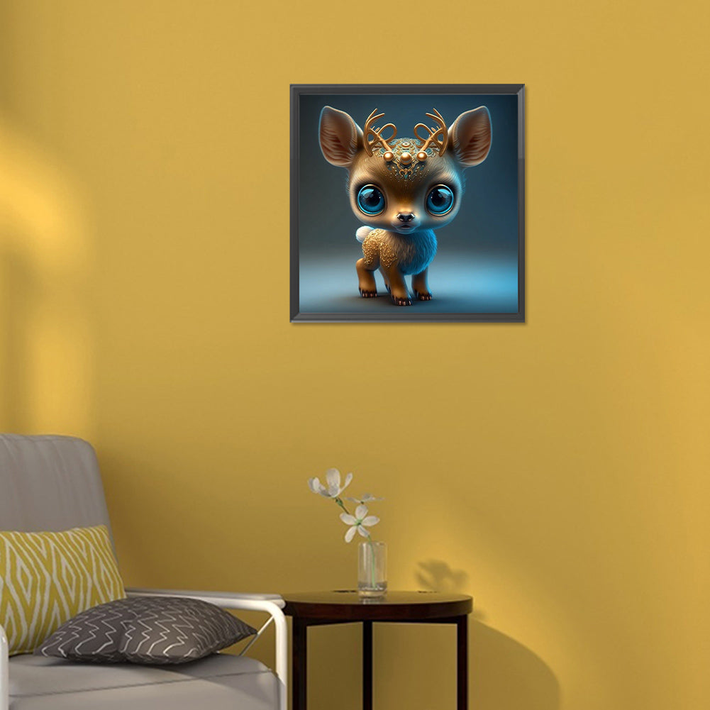 Deer - Full Round Drill Diamond Painting 30*30CM