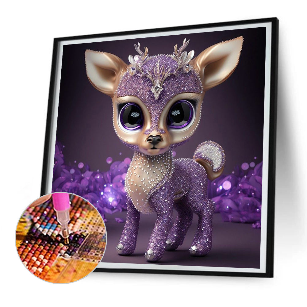 Deer - Full Round Drill Diamond Painting 30*30CM