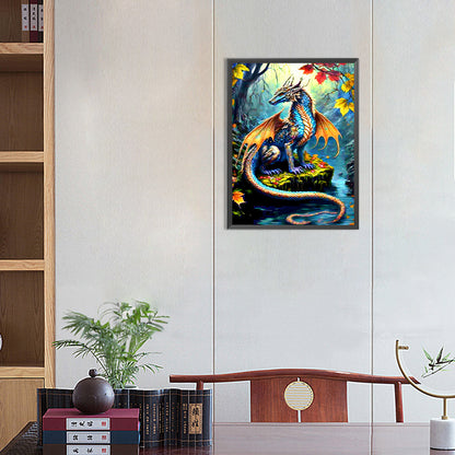 Little Dragon - Full Round Drill Diamond Painting 30*40CM