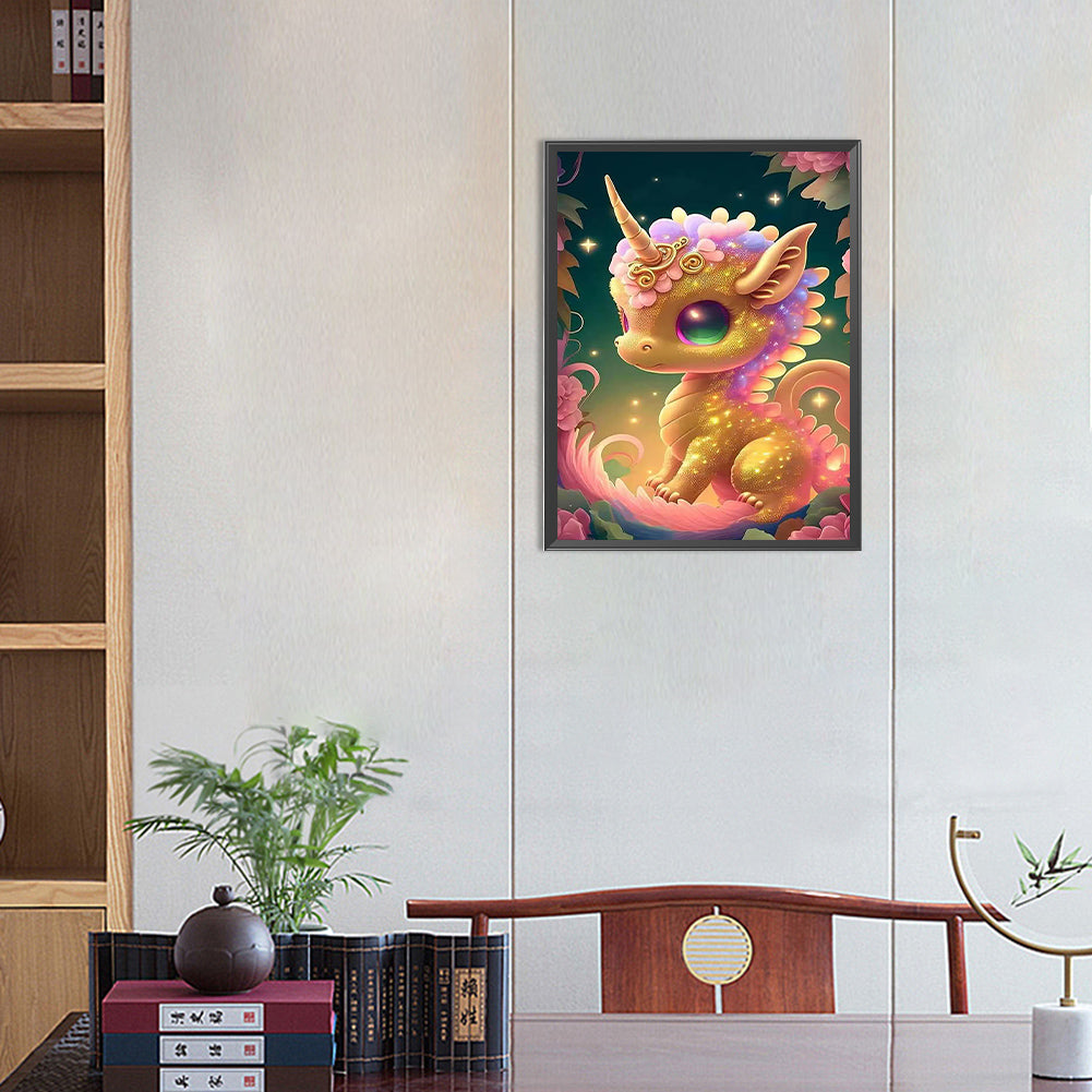 Little Dragon - Full Round Drill Diamond Painting 30*40CM