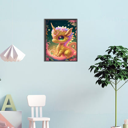 Little Dragon - Full Round Drill Diamond Painting 30*40CM