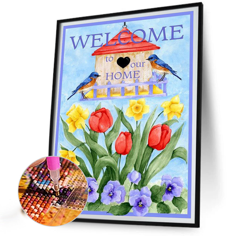 Small Flowers - Full Round Drill Diamond Painting 30*40CM