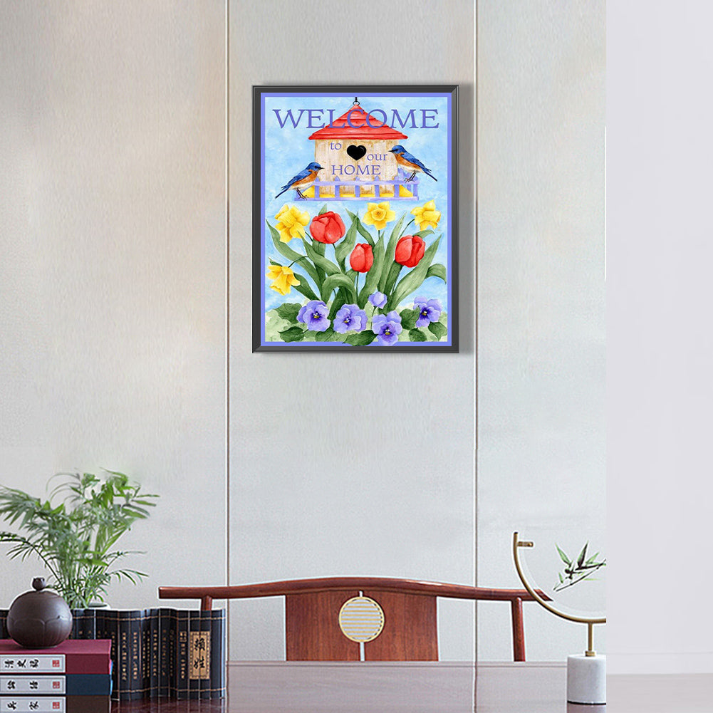 Small Flowers - Full Round Drill Diamond Painting 30*40CM