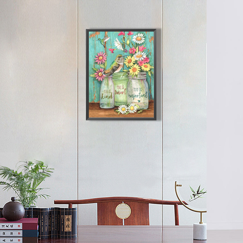Small Flowers - Full Round Drill Diamond Painting 30*40CM