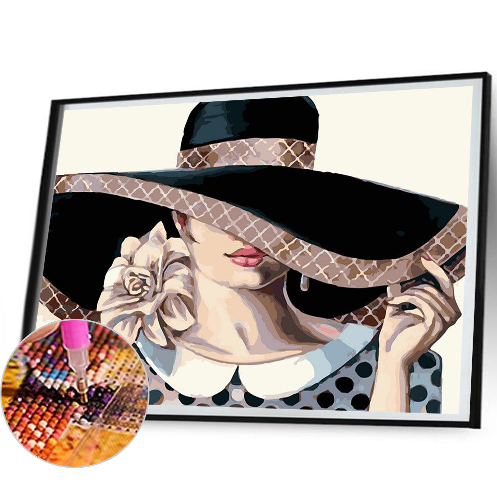 Temperament Girl - Full Round Drill Diamond Painting 50*40CM