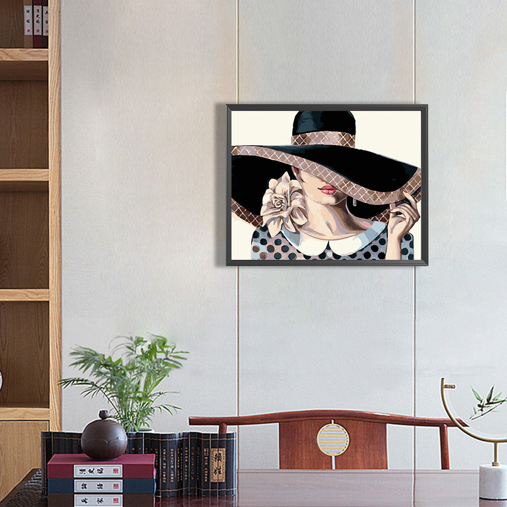 Temperament Girl - Full Round Drill Diamond Painting 50*40CM