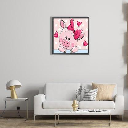 Cute Pig - Full Round Drill Diamond Painting 30*30CM