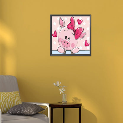 Cute Pig - Full Round Drill Diamond Painting 30*30CM