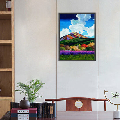 Flower Tree Under Blue Sky - Full Round Drill Diamond Painting 40*50CM