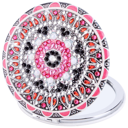 DIY Diamond Painting Makeup Mirror Portable Diamond Art Mosaic Makeup Mirror