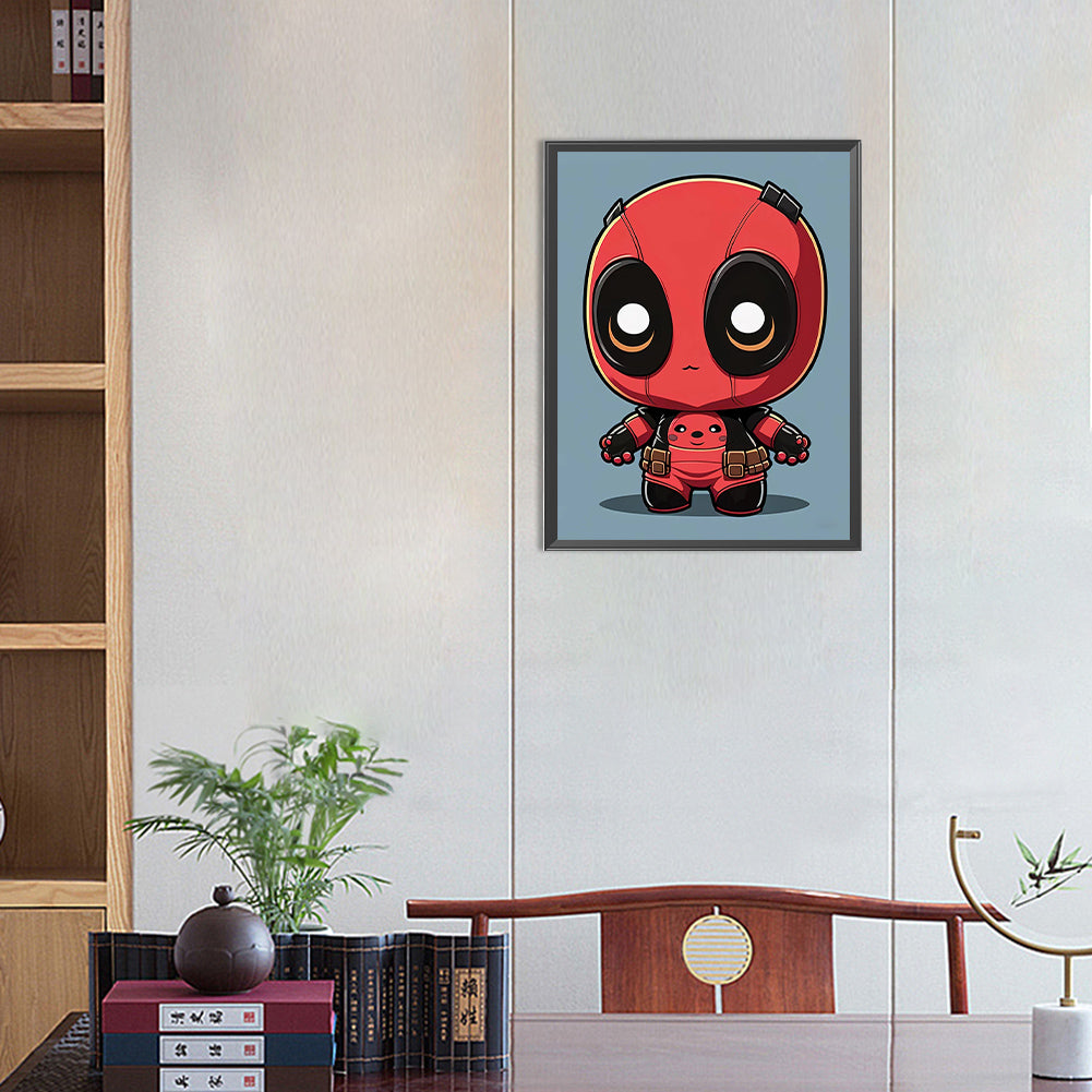 Q Version Deadpool - Full Round Drill Diamond Painting 30*40CM