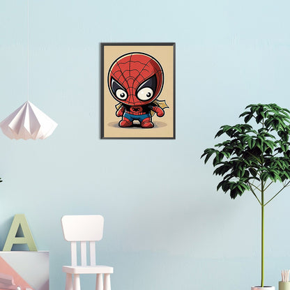 Q Version Of Spiderman - Full Round Drill Diamond Painting 30*40CM