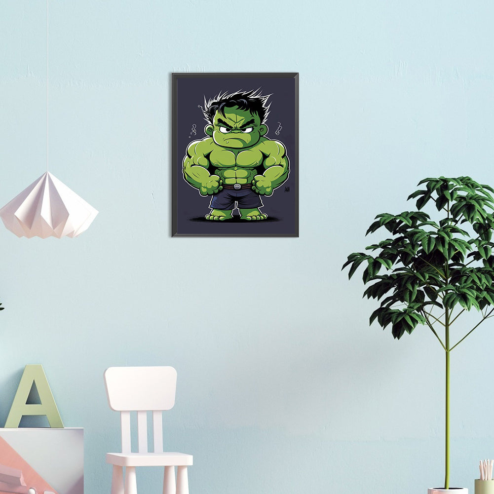 Q Version Hulk - Full Round Drill Diamond Painting 30*40CM