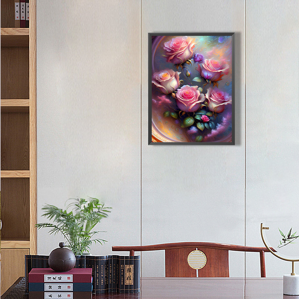 Bouquet Of Roses - Full Round Drill Diamond Painting 30*40CM
