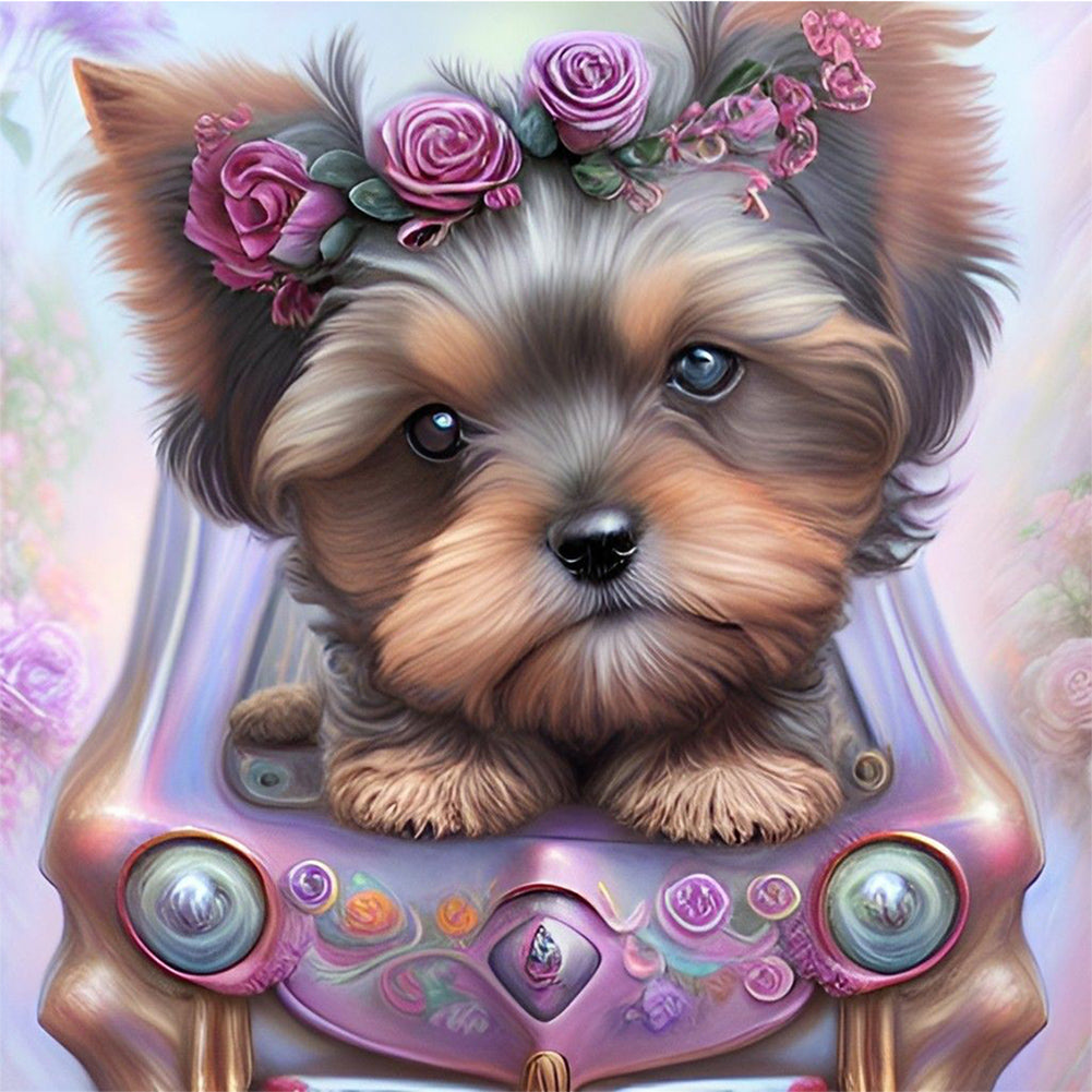 Yorkshire Terrier - Full Round Drill Diamond Painting 30*30CM