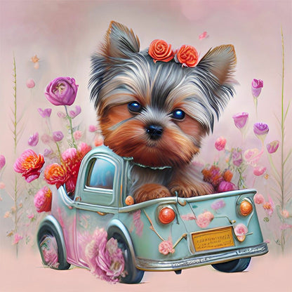 Yorkshire Terrier - Full Round Drill Diamond Painting 30*30CM