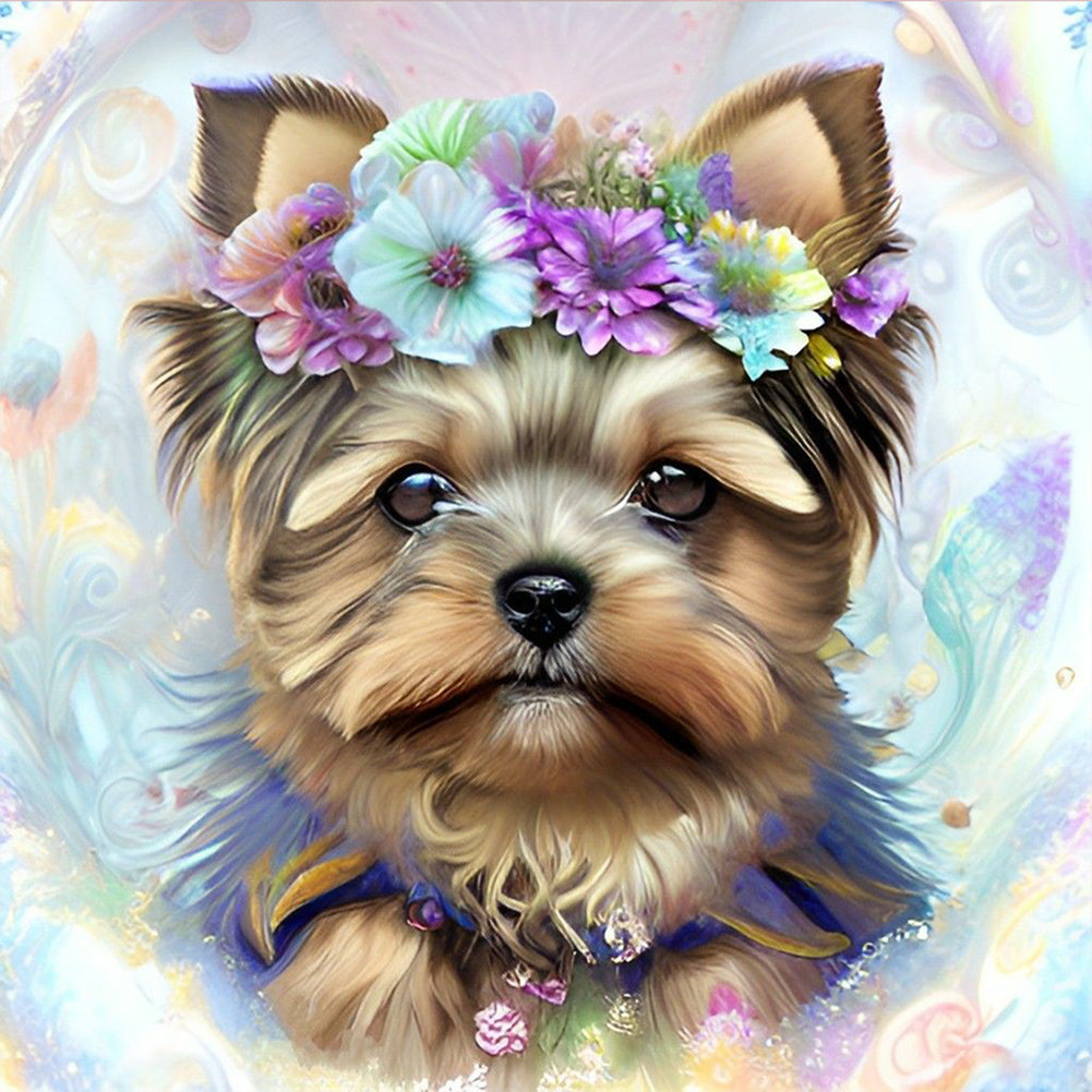 Yorkshire Terrier - Full Round Drill Diamond Painting 30*30CM