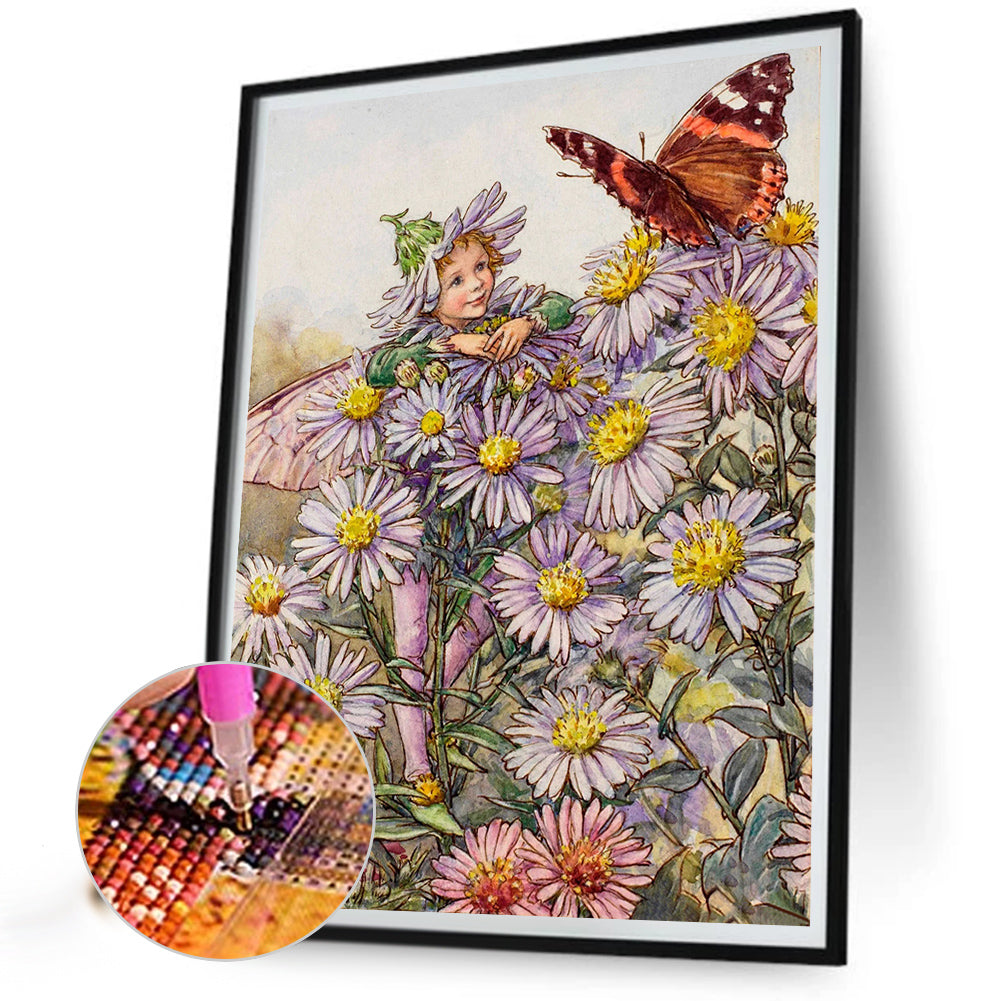Girl - Full Round Drill Diamond Painting 30*40CM
