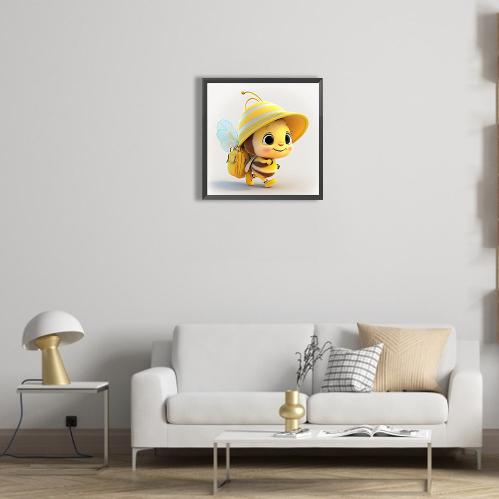 Yellow Bee - Full Round Drill Diamond Painting 30*30CM
