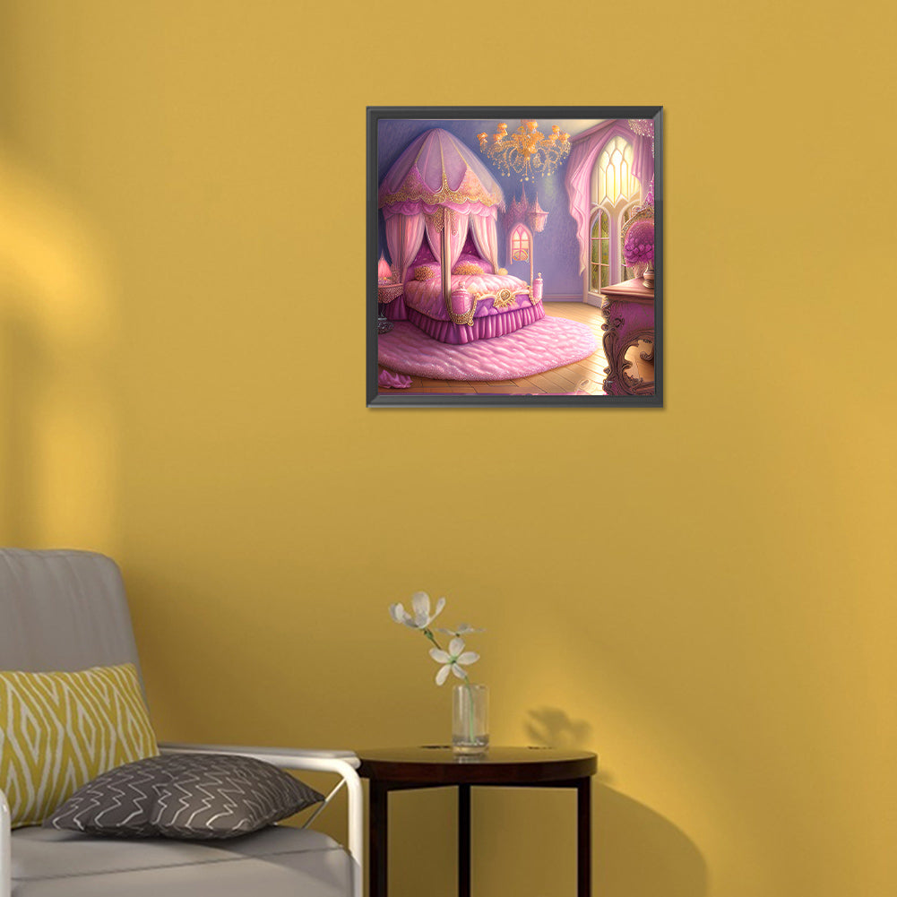 Princess Bedroom - Full Round Drill Diamond Painting 30*30CM