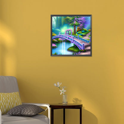Park Arch Bridge - Full Round Drill Diamond Painting 30*30CM
