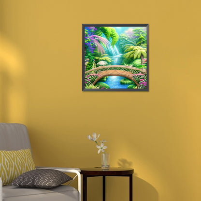 Park Arch Bridge - Full Round Drill Diamond Painting 30*30CM