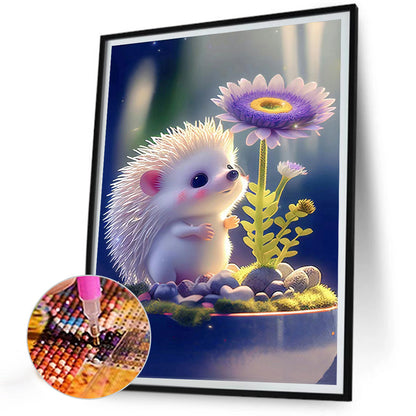 Little Hedgehog And Water Lily - Full Round Drill Diamond Painting 30*40CM