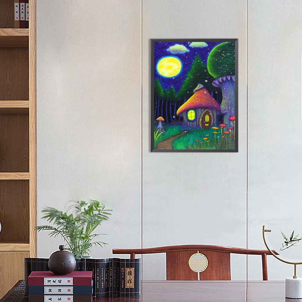 House At Night - Full Round Drill Diamond Painting 30*40CM