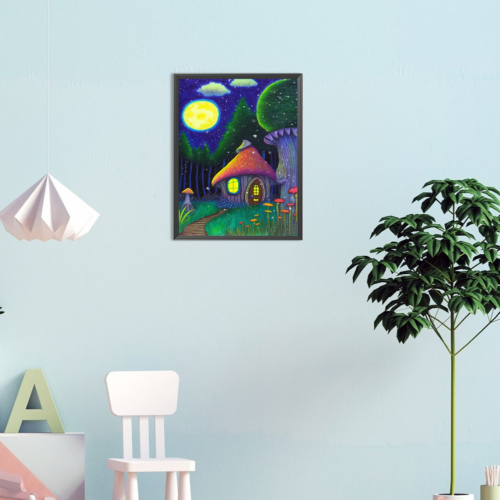 House At Night - Full Round Drill Diamond Painting 30*40CM
