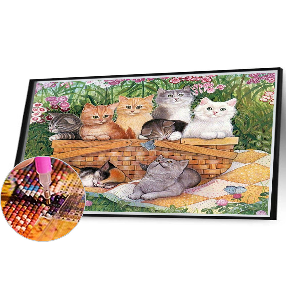 Pet Party - Full Round Drill Diamond Painting 40*30CM