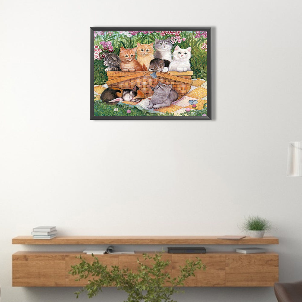 Pet Party - Full Round Drill Diamond Painting 40*30CM