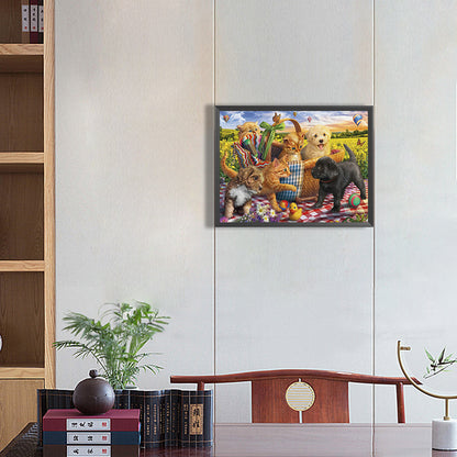 Pet Party - Full Round Drill Diamond Painting 40*30CM