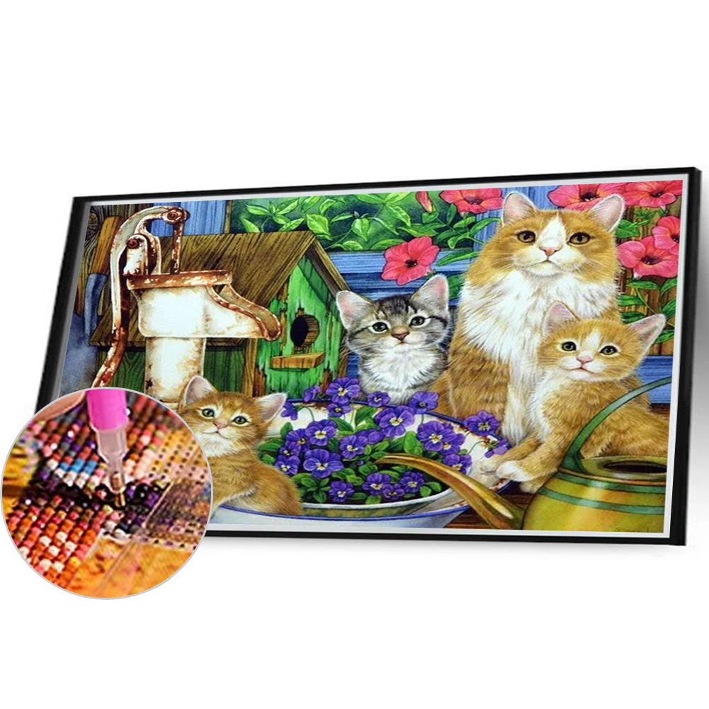 Pet Party - Full Round Drill Diamond Painting 40*30CM