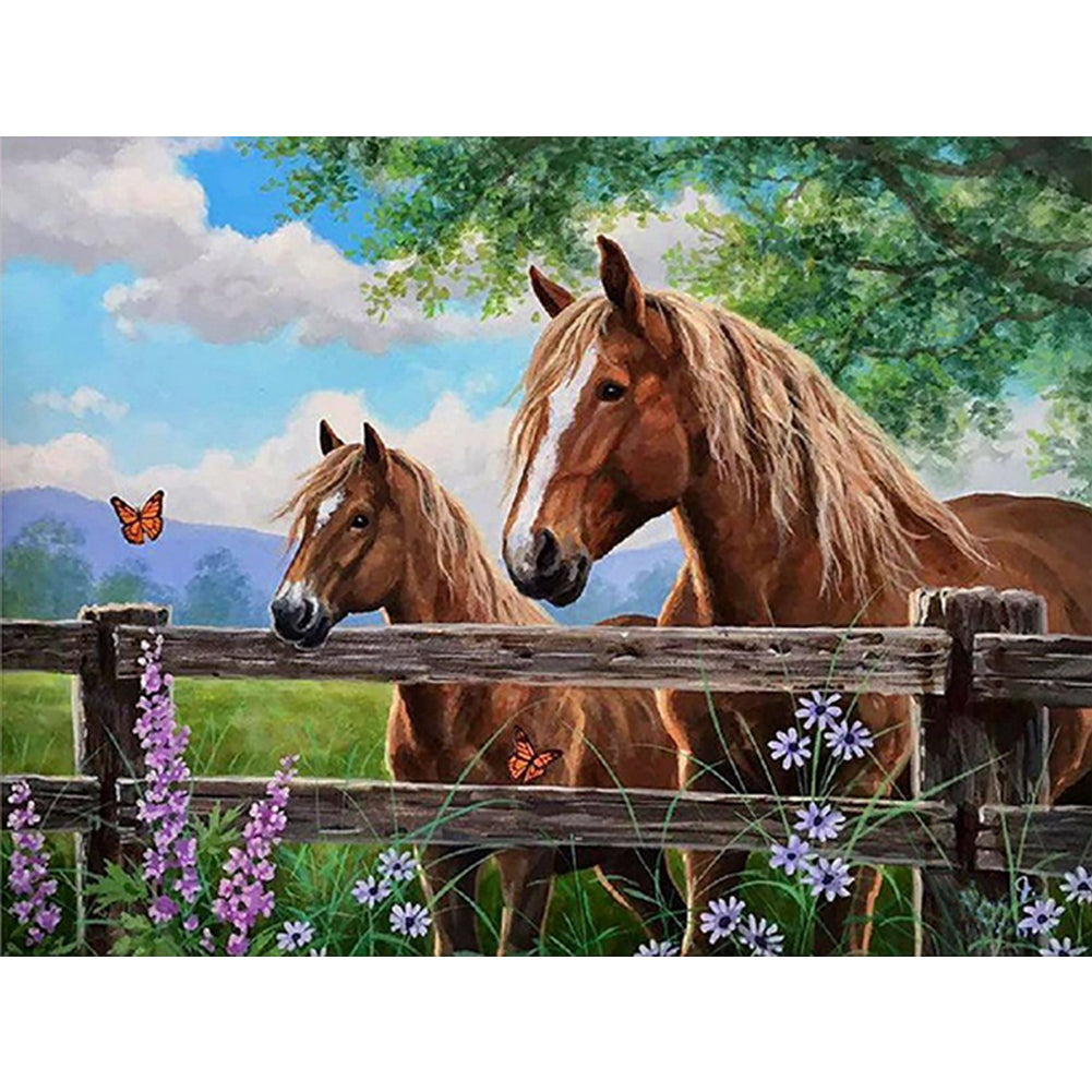 Mustang - Full Round Drill Diamond Painting 40*30CM