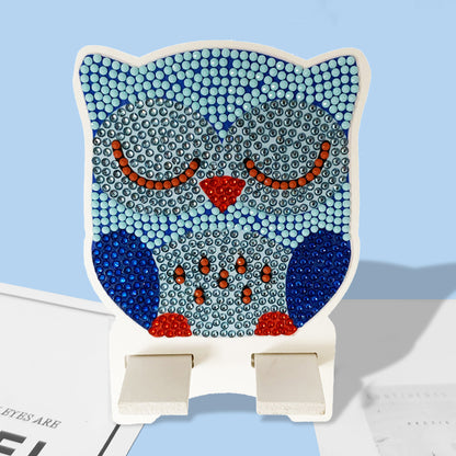 DIY Diamond Art Mobile Phone Stand Rack for Desktop Handmade Crystal Resin Craft