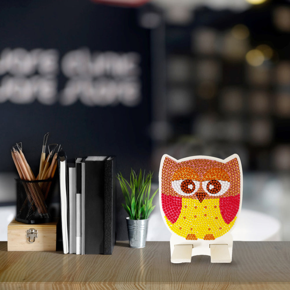 DIY Diamond Art Mobile Phone Stand Rack for Desktop Handmade Crystal Resin Craft