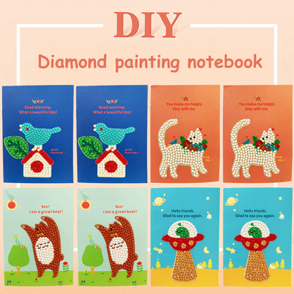 8pcs Diamond Art Crystal Sketchbook Paper DIY Creative Diamond Mosaic Diary Book